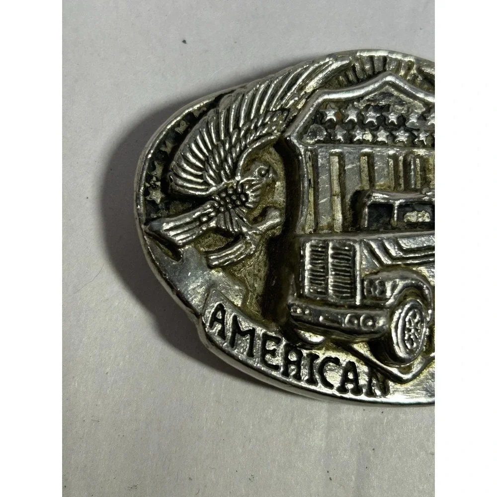Vintage American Ameria York Semi Eagle USA Belt Buckle Men Shield - Picture 2 of 4